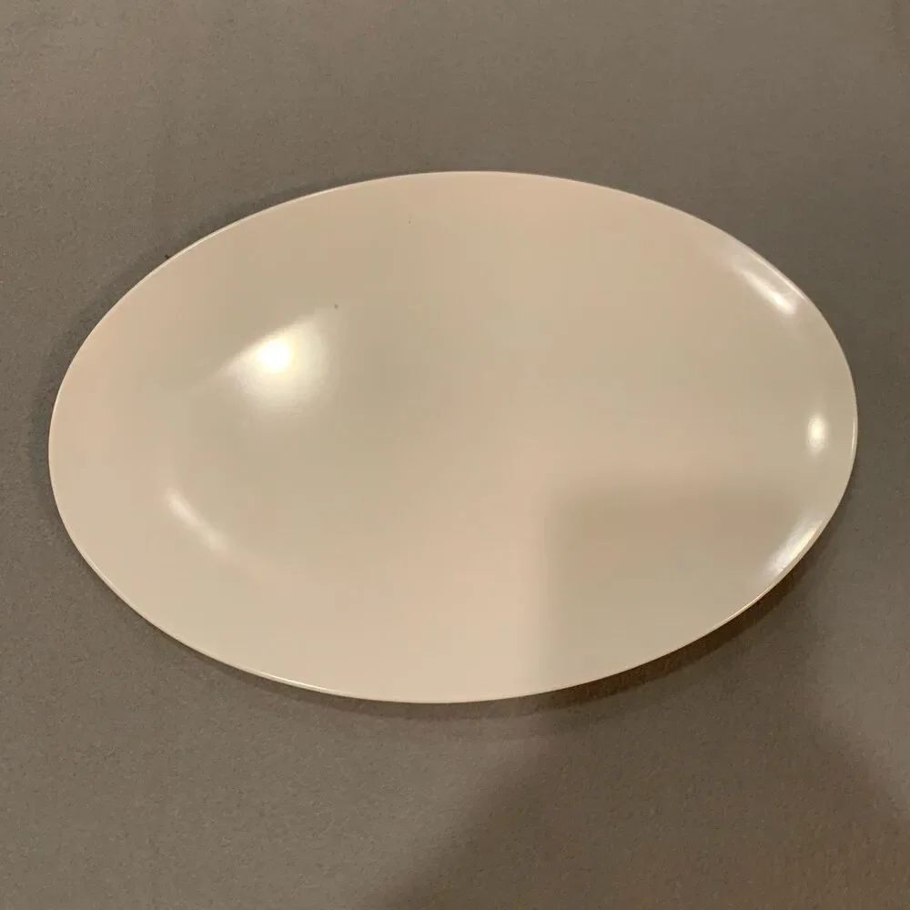 Mallo-Ware White MCM Melmac 1960’s Platter 12 inch X 8.125 inch Vintage
